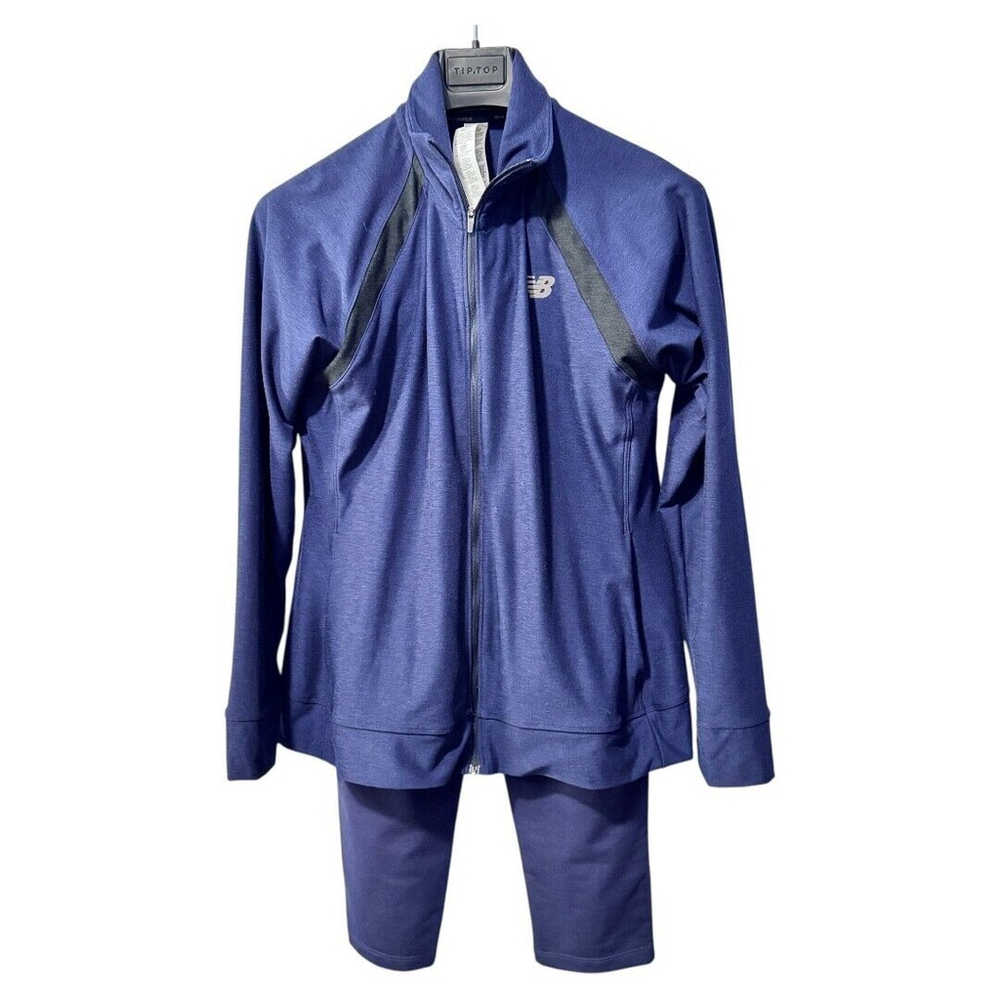 New Balance Training 2 piece Jacket & pants Womens navy blue Full Zip tracksuit